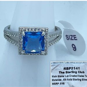 Ring size 9 - Swiss topaz on .925 Sterling Silver